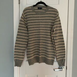 J.Crew gray striped sweater size small mens